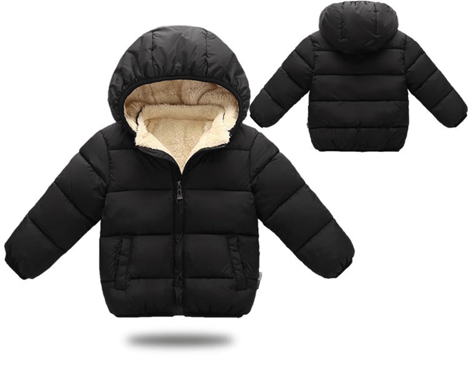 Solid Winter Hooded Jacket V937
