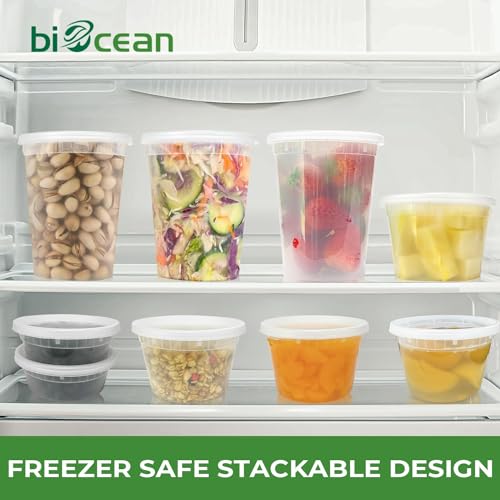 50 Set BPA-Free Plastic Deli Containers with Lids X703