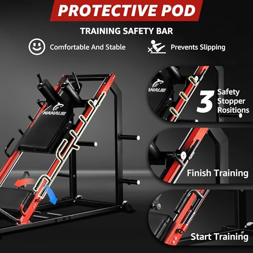 Leg Press Hack Squat Machine with Linear Bearing H933164