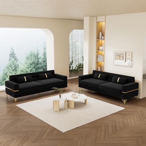 Khaki Velvet 3 Seat Sofa Y85793