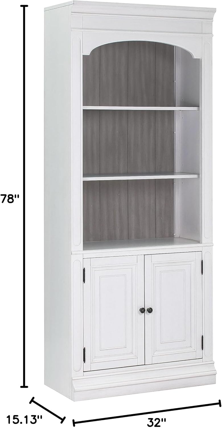 White 78" Wood Bookcase Y290958