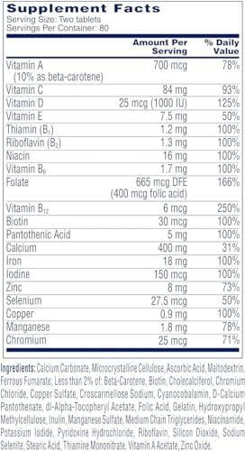 Women’s Petites Multivitamin Tablet, 160 count D324
