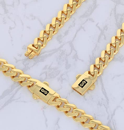 14k Yellow Gold 5mm Cuban Link Chain Bracelet P895985