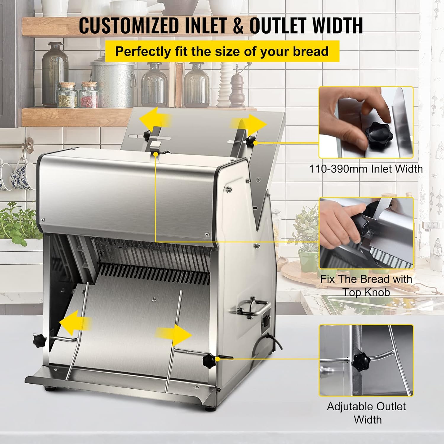 12mm Electric Bread Slicer 31PCS 110V Bread Cutter E92748