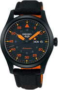 41-Hour Power Reserve Stainless Steel Watch with Black Nylon Strap and Blue Orange Dial M63301