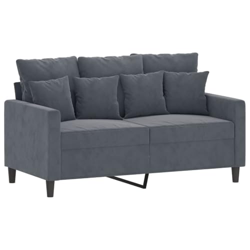 2-Piece Dark Gray Velvet Sofa Set O281726