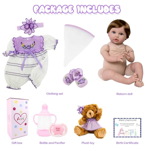 22 Inch Realistic Reborn Baby Doll with Feeding Accessories Set C925196