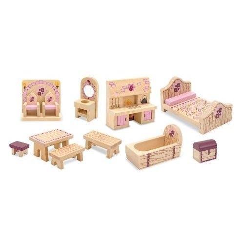 12 Pcs Wooden Dollhouse Furniture F104