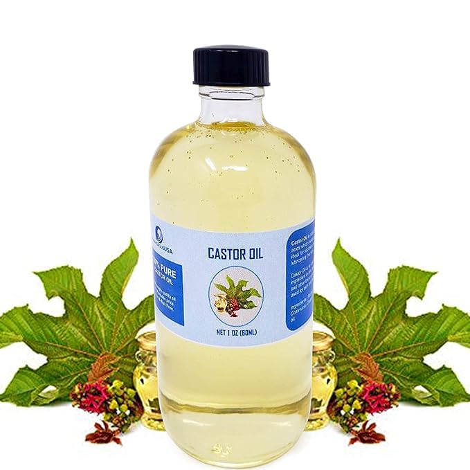 Castor Oil 4 oz USDA Organic Cold-Pressed 100% Pure Hexane-Free J779