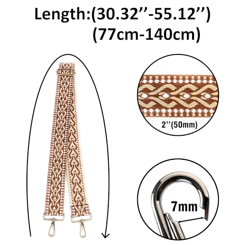 2'' Wide Adjustable Shoulder Strap Ethnic Jacquard Weave Y767