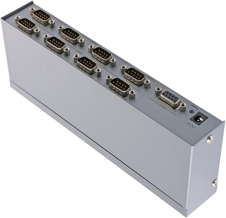 8 Port RS232 Serial Splitter Switch Box with Power Adapter X97207
