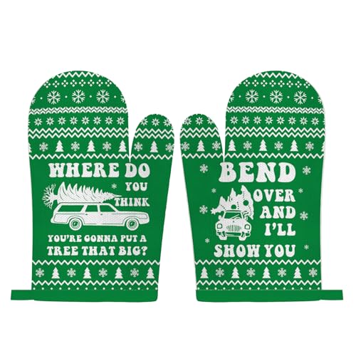 2Pcs Funny Holiday Oven Mitts Pot Holders O744442