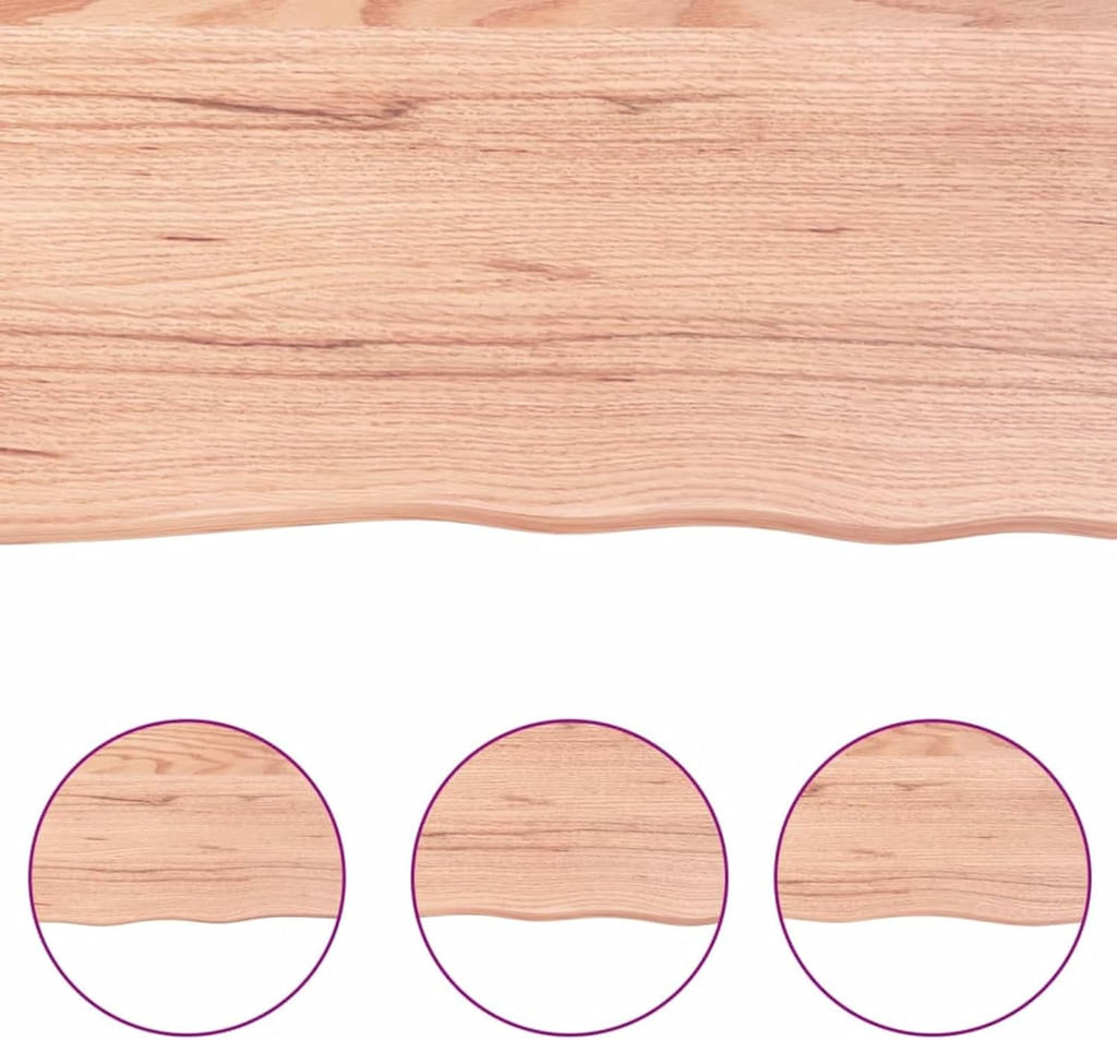 Treated Solid Wood Live Edge Table Top 39.4in x 23.6in W644620