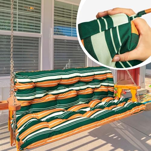 Waterproof Porch Swing Cushion with Backrest and Ties (40 * 60 in) I478246