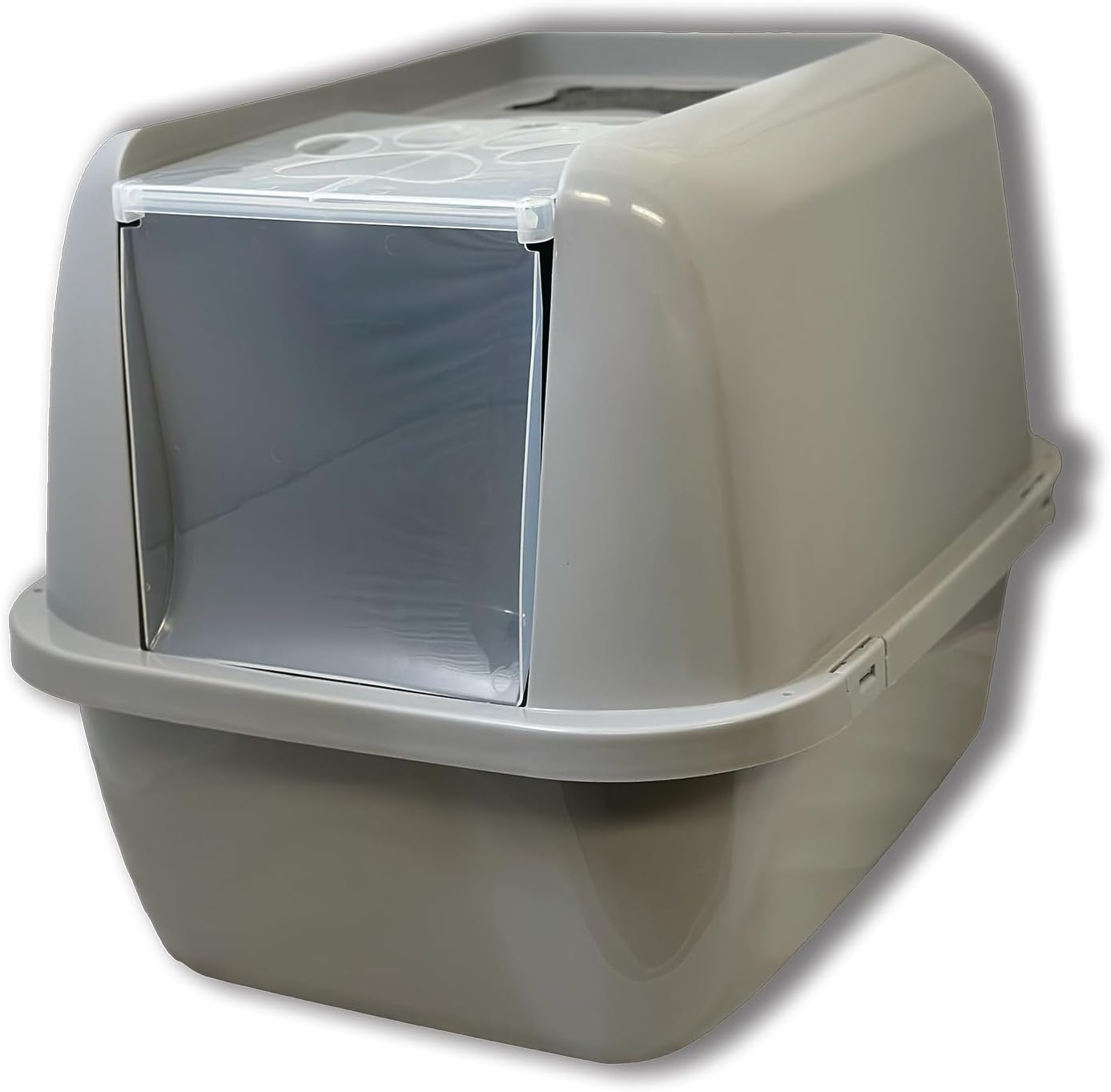 EZ Clean Jumbo Covered Cat Litter Box with Flip Top Lid U170242