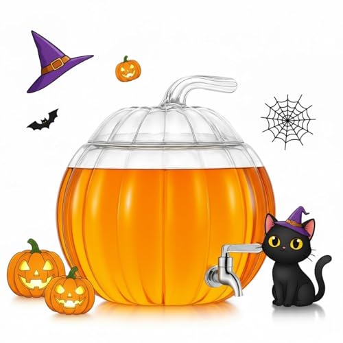 Glass Pumpkin Drink Dispenser 2 Gallon C1971