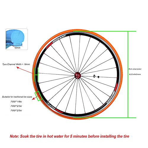 700x23C Solid Tubeless Road Bike Tires O808320