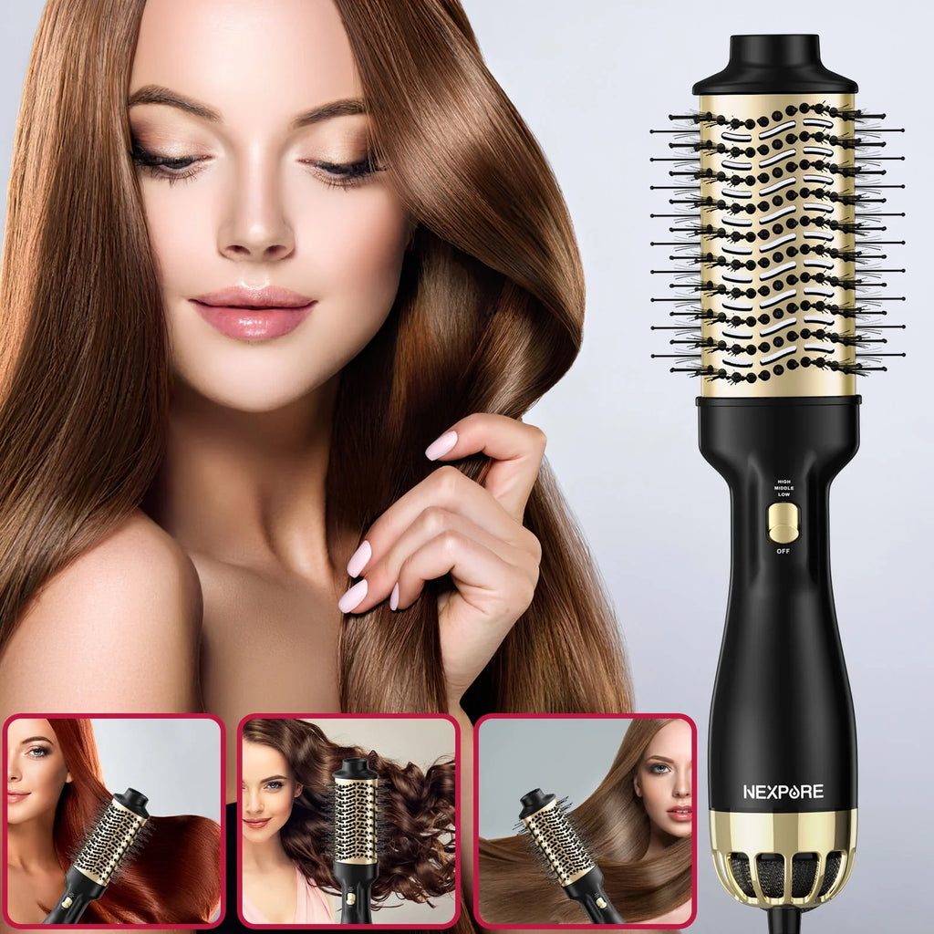 4 in 1 Hair Dryer Brush with Negative Ion Ceramic Titanium Barrel P5852