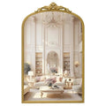 Antique Gold Arch Bathroom Mirror with Beaded Frame L6266
