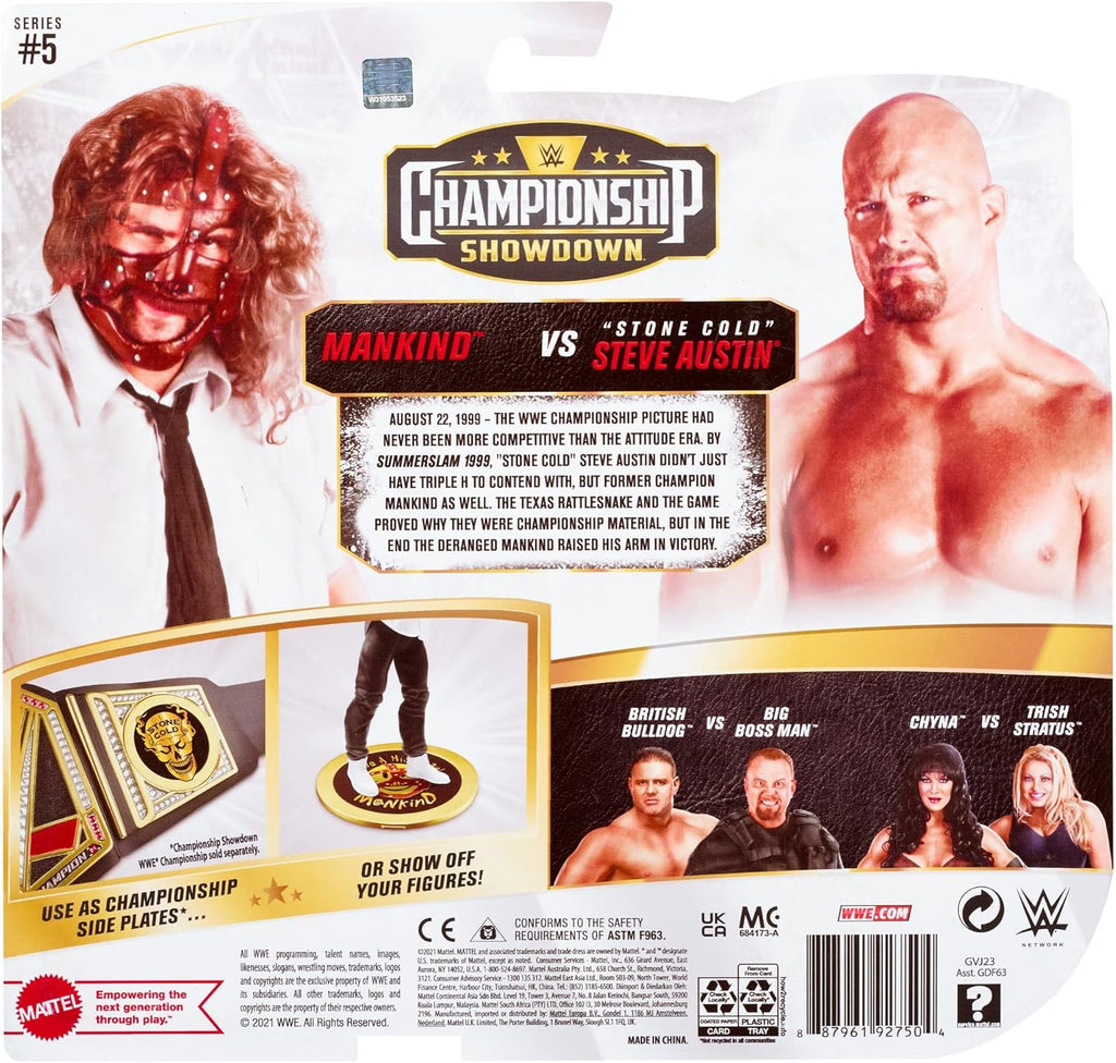 Stone Cold Steve Austin vs Mankind 2 Pack 6 in Action Figures C517876