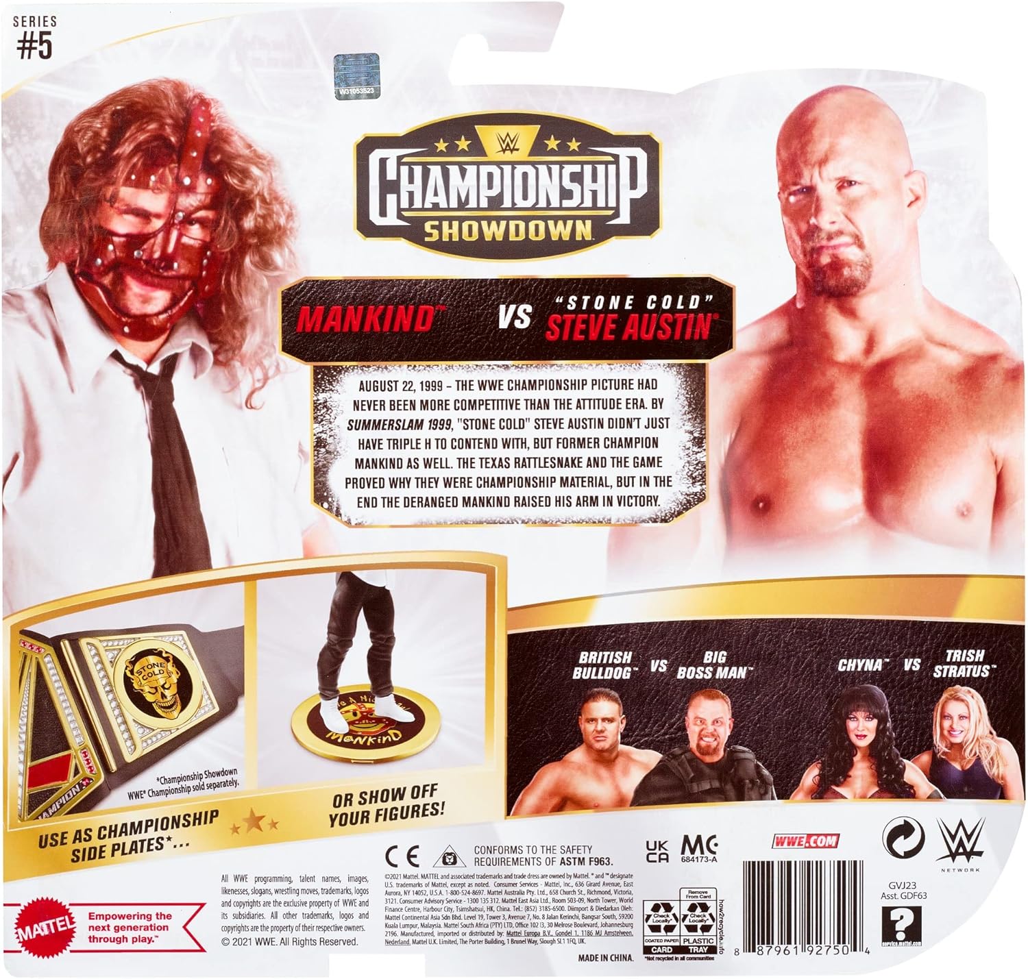 Stone Cold Steve Austin vs Mankind 2 Pack 6 in Action Figures C517876