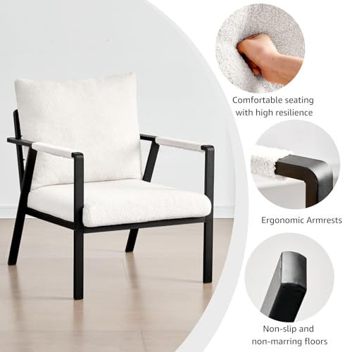 Black Teddy Velvet Accent Chair with Metal Leg U30021