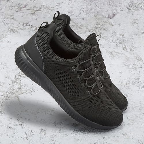 Black Non Slip Slip On Mesh Work Shoes G43928