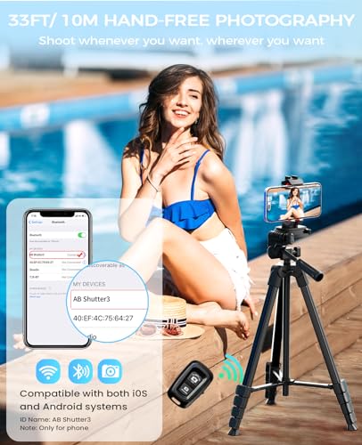 67" Aluminum Tripod with Phone Holder & Wireless Remote P667958