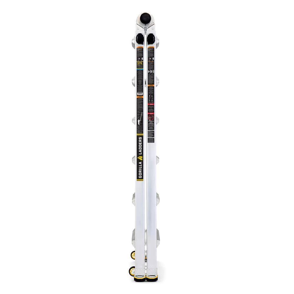 26 ft. Aluminum Multi-Position Ladder with Wheels, 375 lb. Load Capacity Type IAA T407