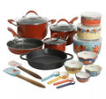 24-Piece Red Cookware Set Y903