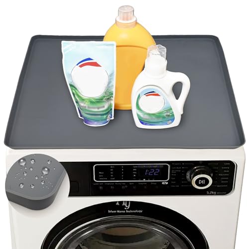 23.6" x 23.6" Silicone Non-slip Waterproof Washer and Dryer Top Protector Mat T353