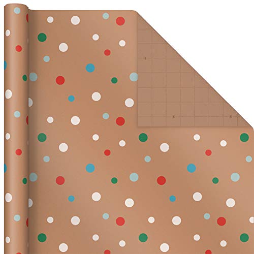 Christmas Wrapping Paper Bundle, Kraft, Pack of 4, 88 sq. ft. ttl E6584