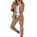 Women's Casual Long Sleeved Slim Fitting Drawstring Suit Pants Set J10217
