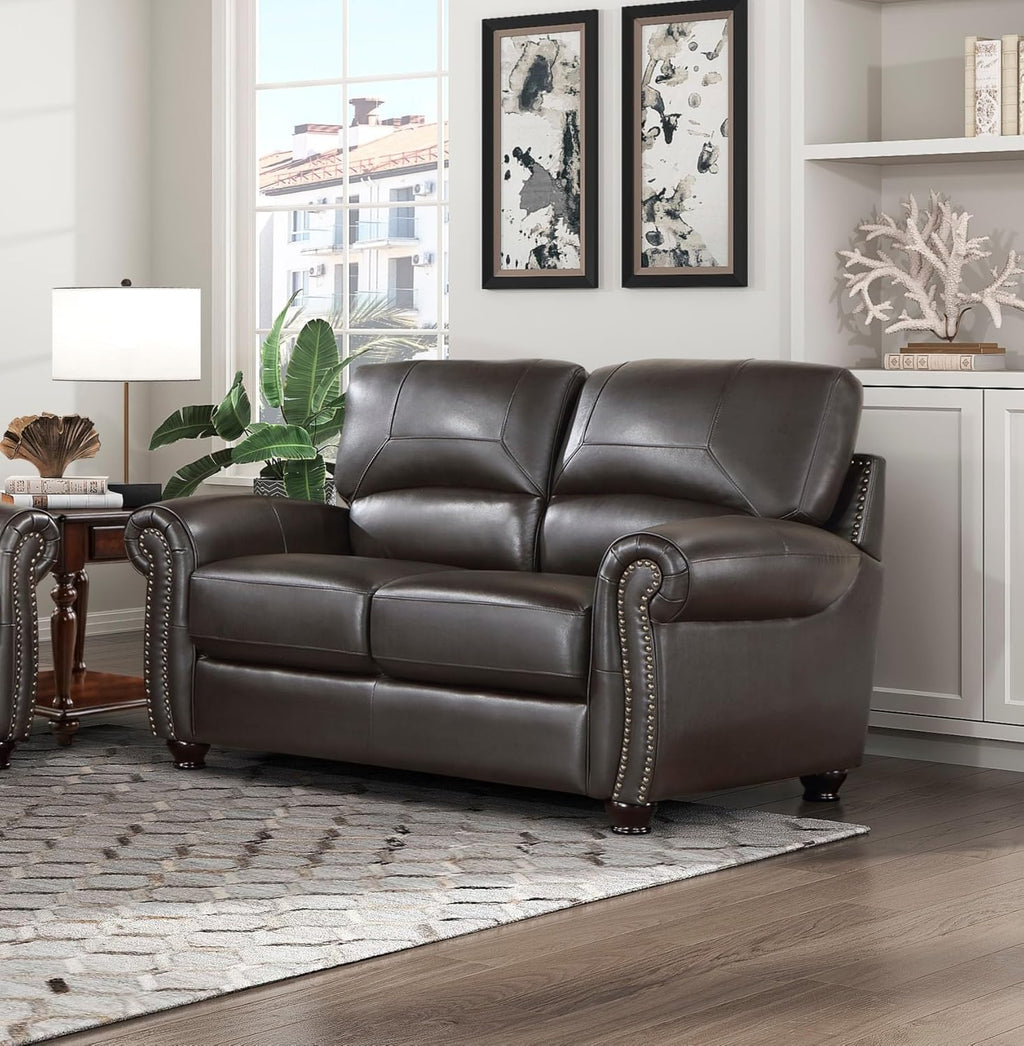 Brown Leather 3pc Sofa Set D61867