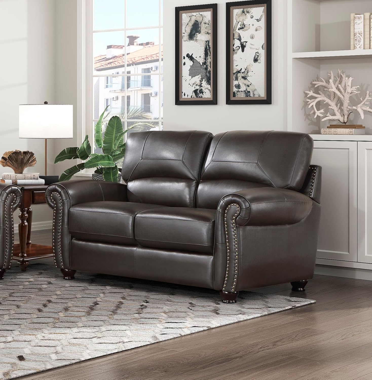Brown Leather 3pc Sofa Set D61867