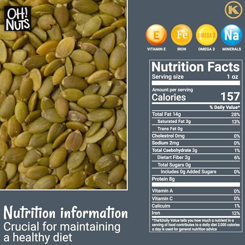 Dry Roasted Unsalted Pumpkin Seeds, 2-Pound Bulk Bag N500080