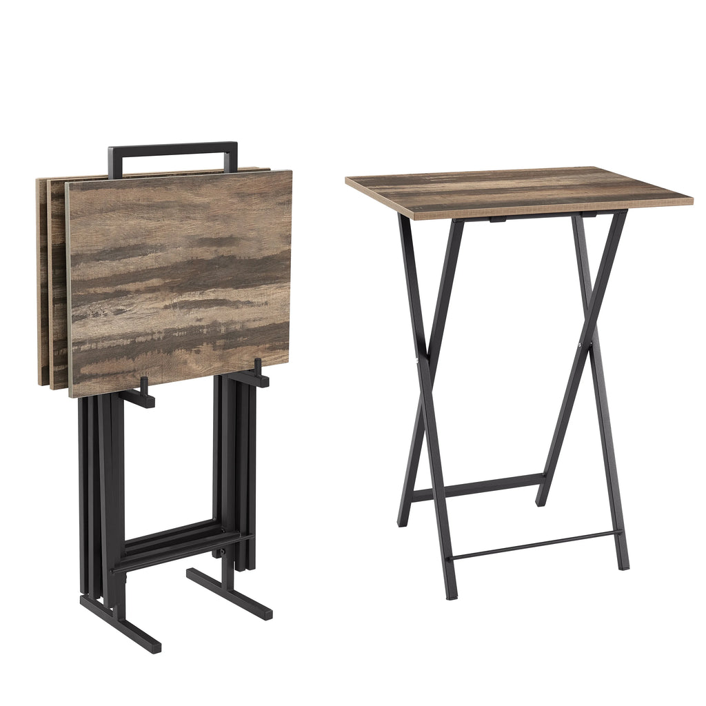Set of 4 Folding TV Tray Tables C22809