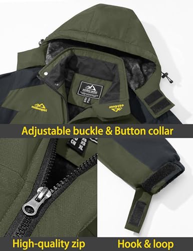 Men's Waterproof Snowboard Fleece Lining Jacket with Hooded T115769