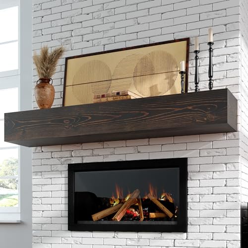 Oak Floating Mantel Shelf 60 X 9 X 6 inch J16142
