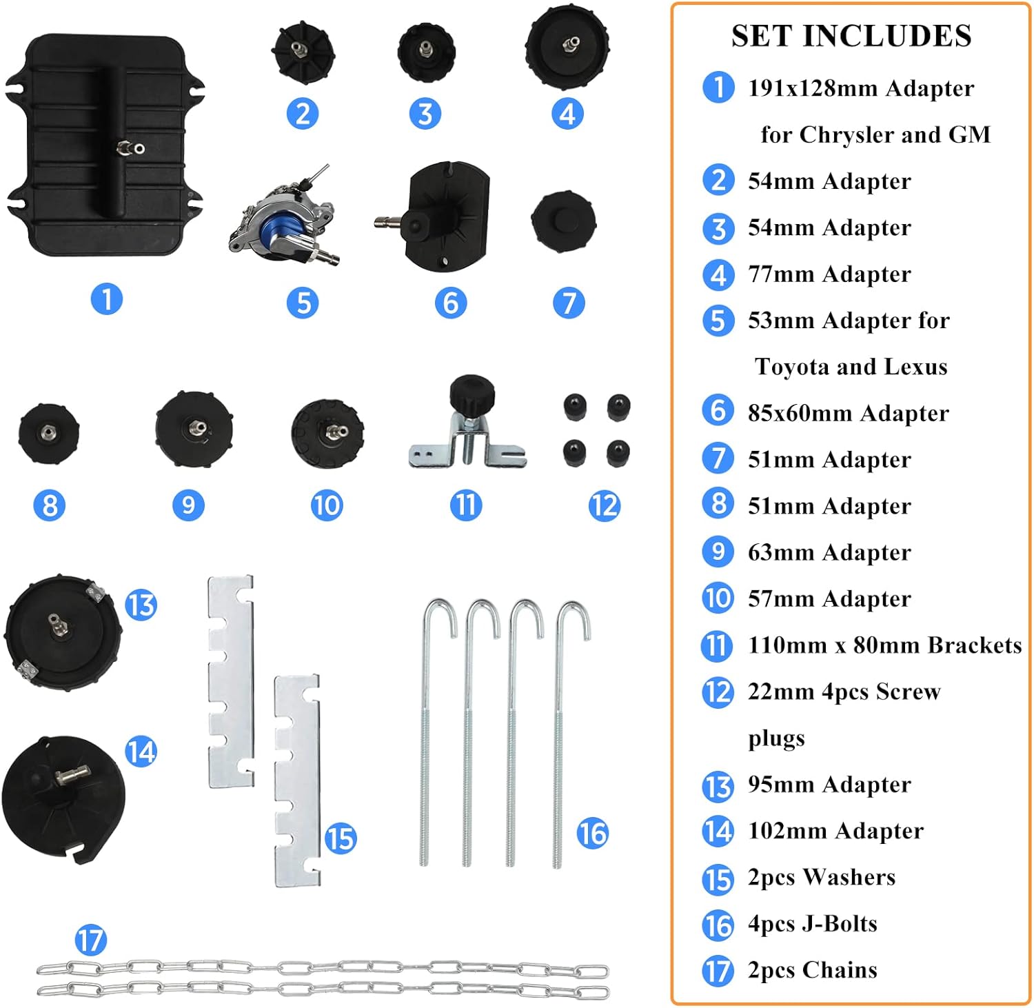 12pcs Brake Master Cylinder Adapters Brake Fluid Bleeding Bleeder Tool Kit with Storage Case A4557