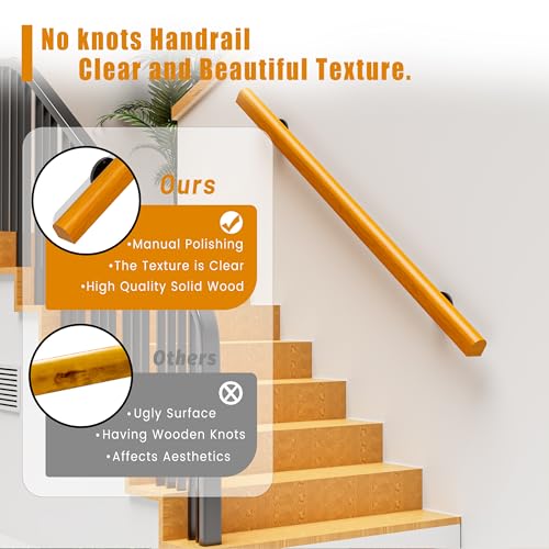 6ft Pine Handrails for Indoor Stairs T2285