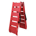 Red Aluminum Foldable Car Ramps, 550 lbs Capacity S1111