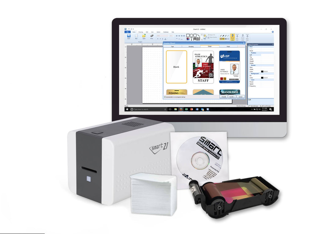 Starter ID Printer Kit - Plastic Card Printer - Color - Dye Sublimation S33349