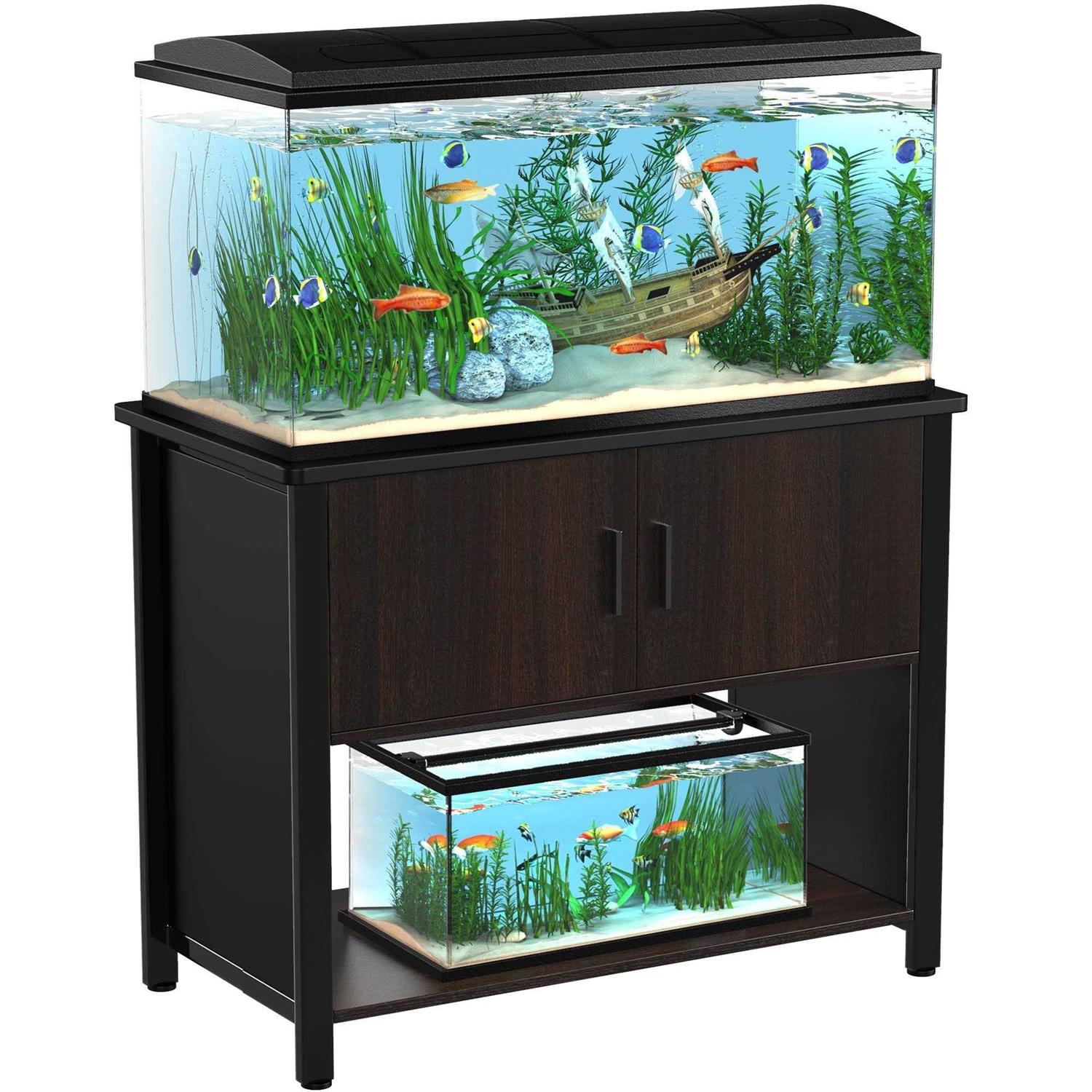 Metal Aquarium Stand with Cabinet F7382