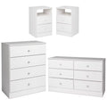 4-Piece Set with 2 Nightstands 4-Drawer Chest & Double Dresser L6161