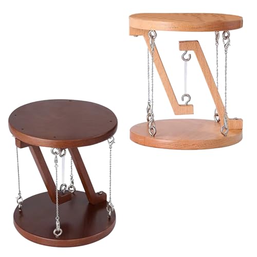 Nut-Brown Wooden Tensegrity Sculpture A3830