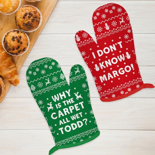 2Pcs Funny Holiday Oven Mitts Pot Holders O744442