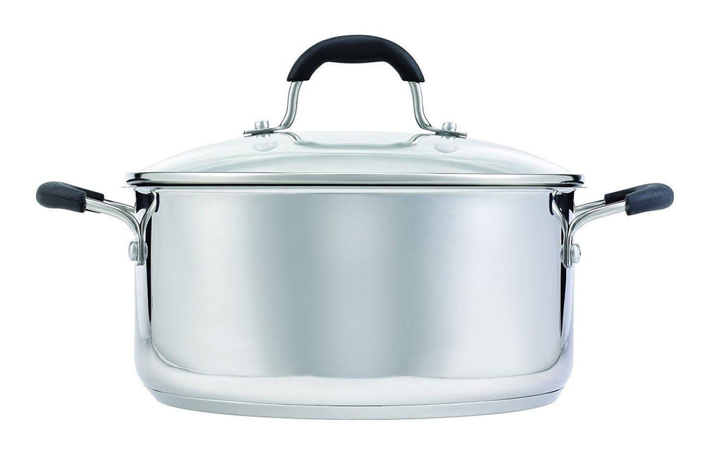 10-Piece Stainless Steel Cookware Set with Glass Lids C375724
