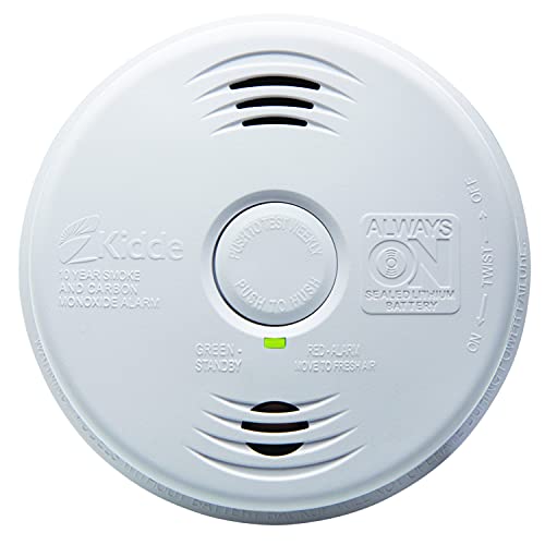 Hardwired Smoke & Carbon Monoxide Detector with 10-Year Battery Backup T23150