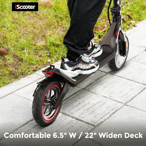 Electric Scooter, 18/12 Miles Long Range, 22/19/18 Mph Top Speed, Double Braking Systems O9153